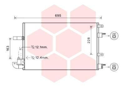 VAN WEZEL Конденсатор, кондиционер 77005050